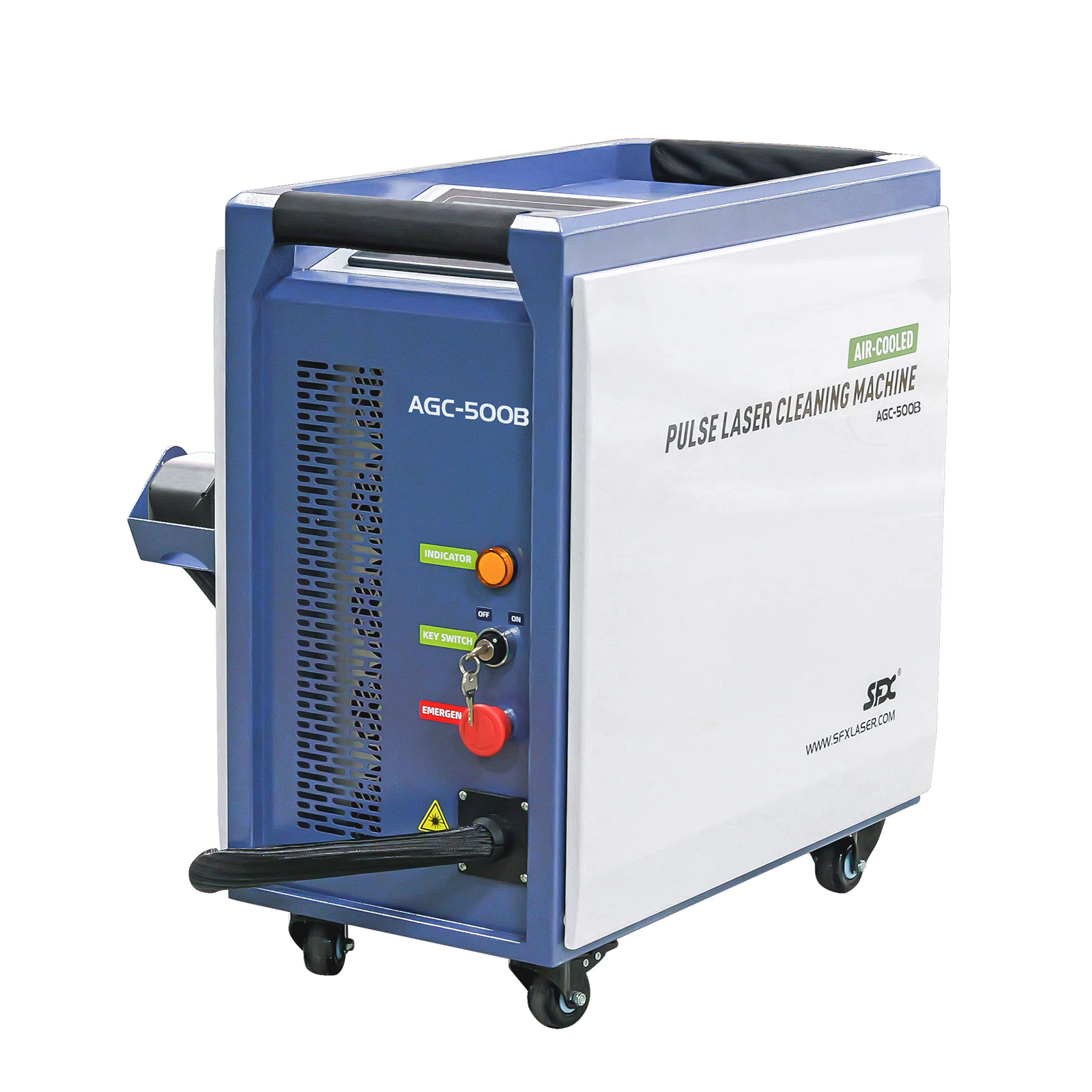 SFX 300W 500W Air Cooled Pulse Laser Cleaning Machine with Intelligent Interconnection and Self Propelled Device